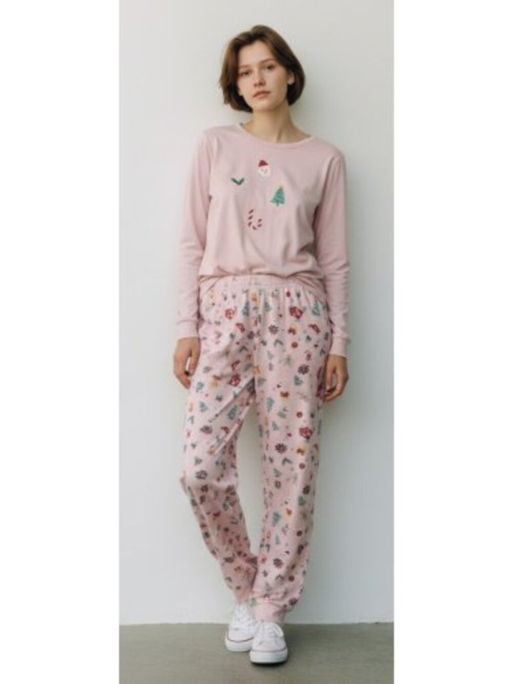 HOLIDAY TIME Pink Long Sleeved OH WHAT FUN Holiday Pajamas Girls Size 14